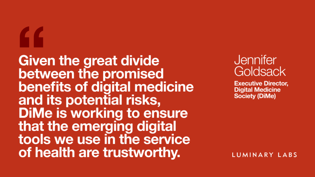 Quote from Jennifer Goldsack, DiMe executive director