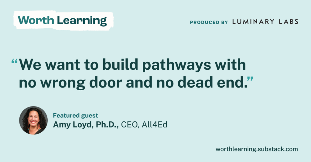 Quote from an interview with Amy Loyd: "We want to build pathways with no wrong door and no dead end."